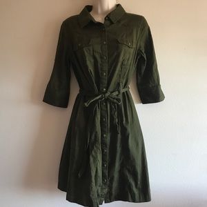 Merona Military Inspired Button Shirt Dress